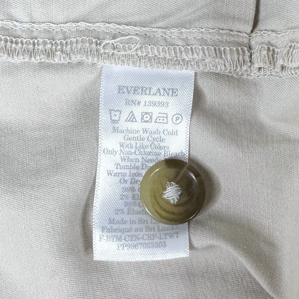Everlane Lightweight Wide Leg Crop Chino Pants Size 2 Sand Khaki NWT - Picture 6 of 10